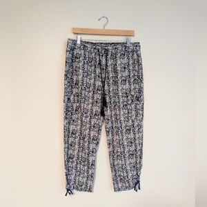 Caffe Marrakesh Navy Printed Flowy Pants
